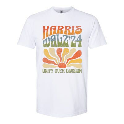 Harris Waltz 2024 Unity Over Division Kamala Harris Tim Walz Softstyle CVC T-Shirt