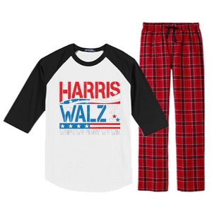 Harris Waltz 2024 When We Fight We Win Kamala Harris Forward Raglan Sleeve Pajama Set