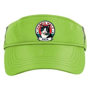 Harris Walz 2024 Funny Cat Election Kamala Harris Tim Waltz Adult Drive Performance Visor