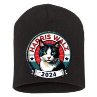 Harris Walz 2024 Funny Cat Election Kamala Harris Tim Waltz Short Acrylic Beanie