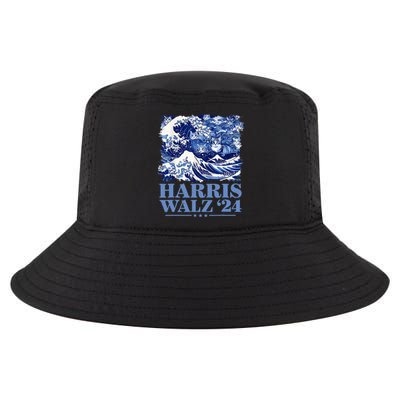 Harris Waltz 2024 Cute Wave Of Blue Cats For Kamala Harris Cool Comfort Performance Bucket Hat