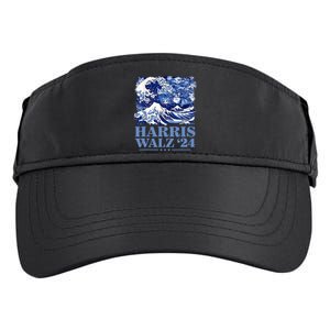 Harris Waltz 2024 Cute Wave Of Blue Cats For Kamala Harris Adult Drive Performance Visor