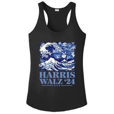 Harris Waltz 2024 Cute Wave Of Blue Cats For Kamala Harris Ladies PosiCharge Competitor Racerback Tank