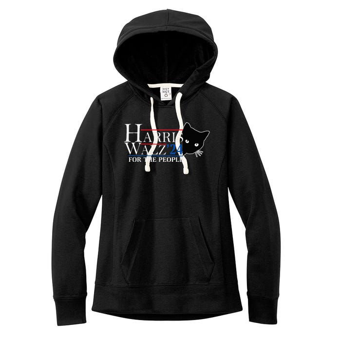 Harris Waltz 2024 For The People Cat Lady Kamala Harris 2024 Women's Fleece Hoodie