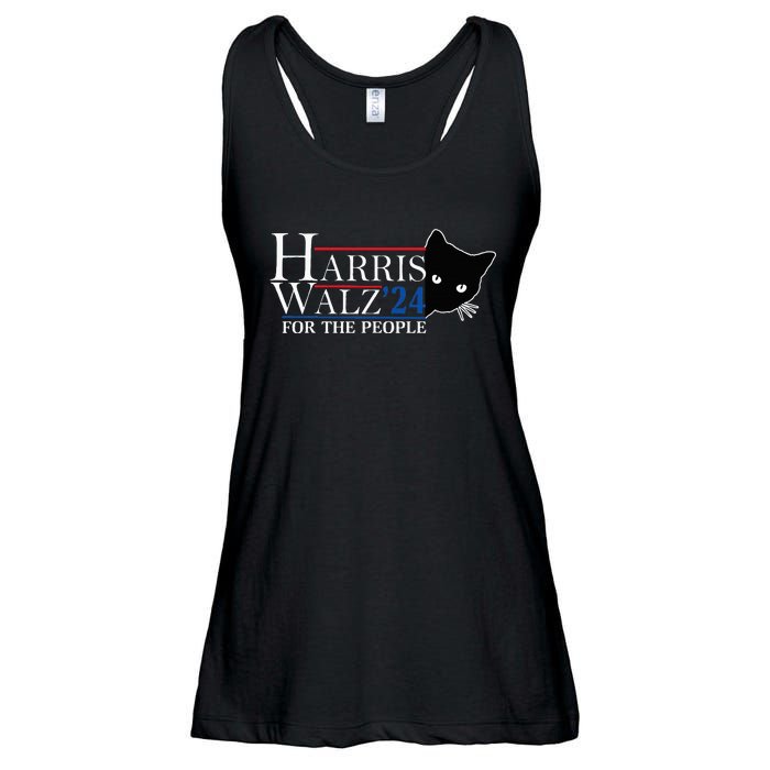 Harris Waltz 2024 For The People Cat Lady Kamala Harris 2024 Ladies Essential Flowy Tank