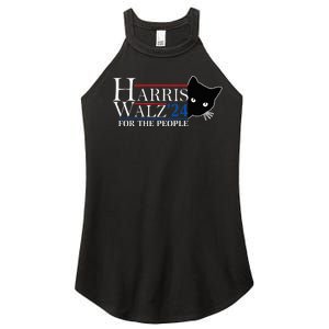 Harris Waltz 2024 For The People Cat Lady Kamala Harris 2024 Women's Perfect Tri Rocker Tank