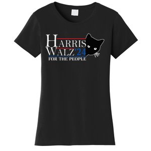 Harris Waltz 2024 For The People Cat Lady Kamala Harris 2024 Women's T-Shirt