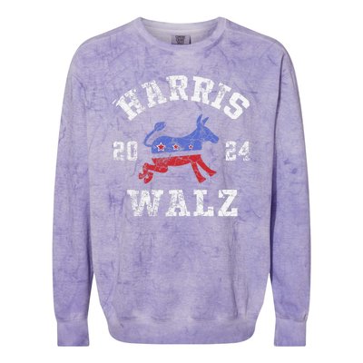 Harris Waltz 2024 Election Kamala Harris Tim Waltz 2024 Colorblast Crewneck Sweatshirt