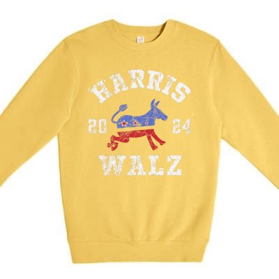 Harris Waltz 2024 Election Kamala Harris Tim Waltz 2024 Premium Crewneck Sweatshirt