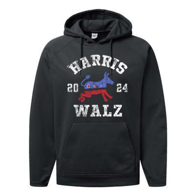 Harris Waltz 2024 Election Kamala Harris Tim Waltz 2024 Performance Fleece Hoodie