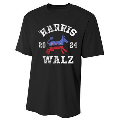 Harris Waltz 2024 Election Kamala Harris Tim Waltz 2024 Performance Sprint T-Shirt