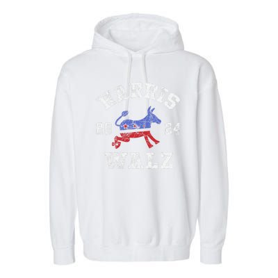 Harris Waltz 2024 Election Kamala Harris Tim Waltz 2024 Garment-Dyed Fleece Hoodie