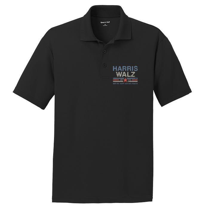 Harris Waltz 2024 Harris Walz WeRe Not Going Back Vintage PosiCharge RacerMesh Polo