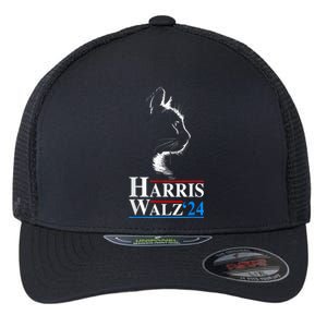 Harris Waltz 2024 Election Funny Cat Kamala Harris Tim Walz Flexfit Unipanel Trucker Cap