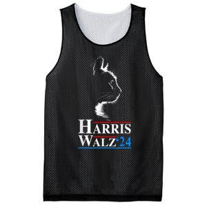 Harris Waltz 2024 Election Funny Cat Kamala Harris Tim Walz Mesh Reversible Basketball Jersey Tank