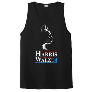 Harris Waltz 2024 Election Funny Cat Kamala Harris Tim Walz PosiCharge Competitor Tank