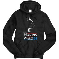 Harris Waltz 2024 Election Funny Cat Kamala Harris Tim Walz Tie Dye Hoodie