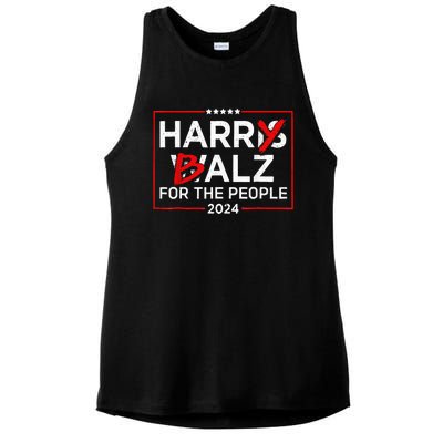 Harris Walz 24 Harry Balz For The People 2024 Democratics Ladies PosiCharge Tri-Blend Wicking Tank