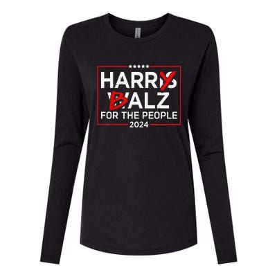 Harris Walz 24 Harry Balz For The People 2024 Democratics Womens Cotton Relaxed Long Sleeve T-Shirt