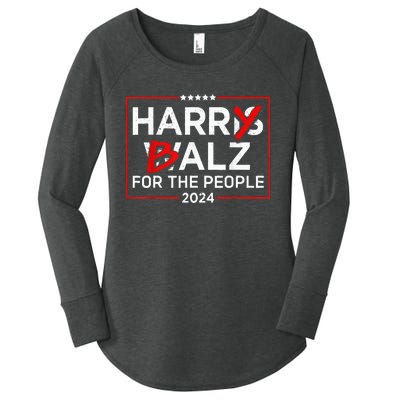 Harris Walz 24 Harry Balz For The People 2024 Democratics Women's Perfect Tri Tunic Long Sleeve Shirt