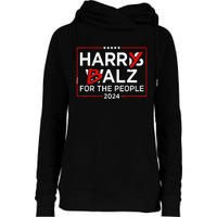 Harris Walz 24 Harry Balz For The People 2024 Democratics Womens Funnel Neck Pullover Hood