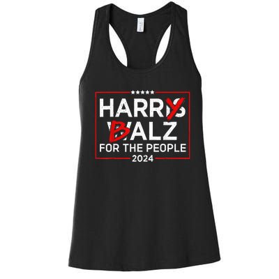 Harris Walz 24 Harry Balz For The People 2024 Democratics Women's Racerback Tank