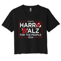 Harris Walz 24 Harry Balz For The People 2024 Democratics Women's Crop Top Tee