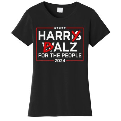 Harris Walz 24 Harry Balz For The People 2024 Democratics Women's T-Shirt