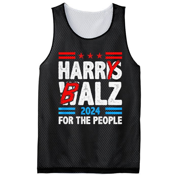 Harris Walz 24 Harry Balz For The People Democratics Mesh Reversible Basketball Jersey Tank