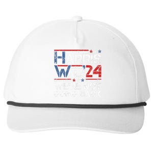 Harris Walz 2024 We Are Not Going Back Kamala Harris 2024 Snapback Five-Panel Rope Hat