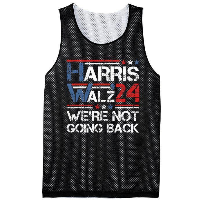 Harris Walz 2024 We Are Not Going Back Kamala Harris 2024 Mesh Reversible Basketball Jersey Tank