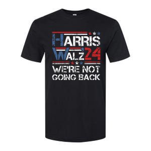 Harris Walz 2024 We Are Not Going Back Kamala Harris 2024 Softstyle CVC T-Shirt