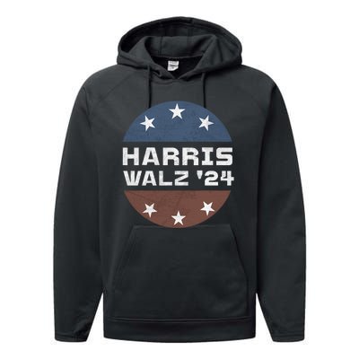 Harris Walz 2024 Campaign For President Patriotic Kamala Performance Fleece Hoodie