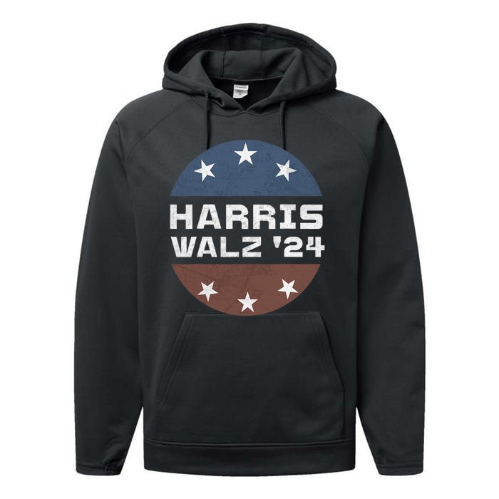 Harris Walz 2024 Campaign For President Patriotic Kamala Performance Fleece Hoodie