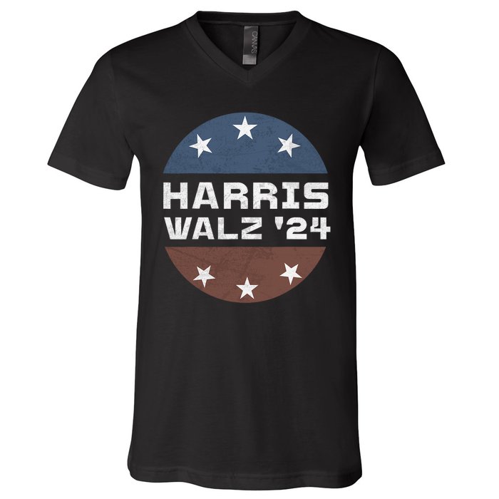 Harris Walz 2024 Campaign For President Patriotic Kamala V-Neck T-Shirt