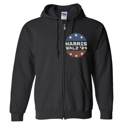 Harris Walz 2024 Campaign For President Patriotic Kamala Full Zip Hoodie