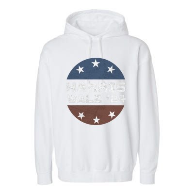 Harris Walz 2024 Campaign For President Patriotic Kamala Garment-Dyed Fleece Hoodie