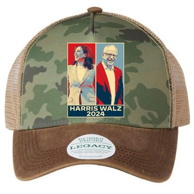 Harris Walz 2024 Kamala Harris Tim Walz For Vp Legacy Tie Dye Trucker Hat
