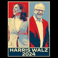 Harris Walz 2024 Kamala Harris Tim Walz For Vp Stripe Pom Pom Beanie