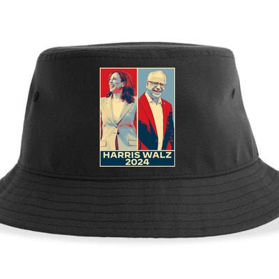 Harris Walz 2024 Kamala Harris Tim Walz For Vp Sustainable Bucket Hat