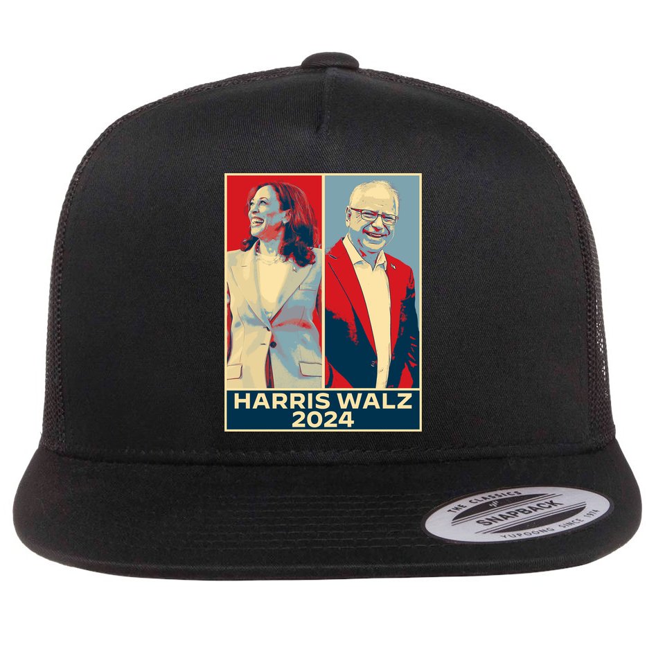 Harris Walz 2024 Kamala Harris Tim Walz For Vp Flat Bill Trucker Hat