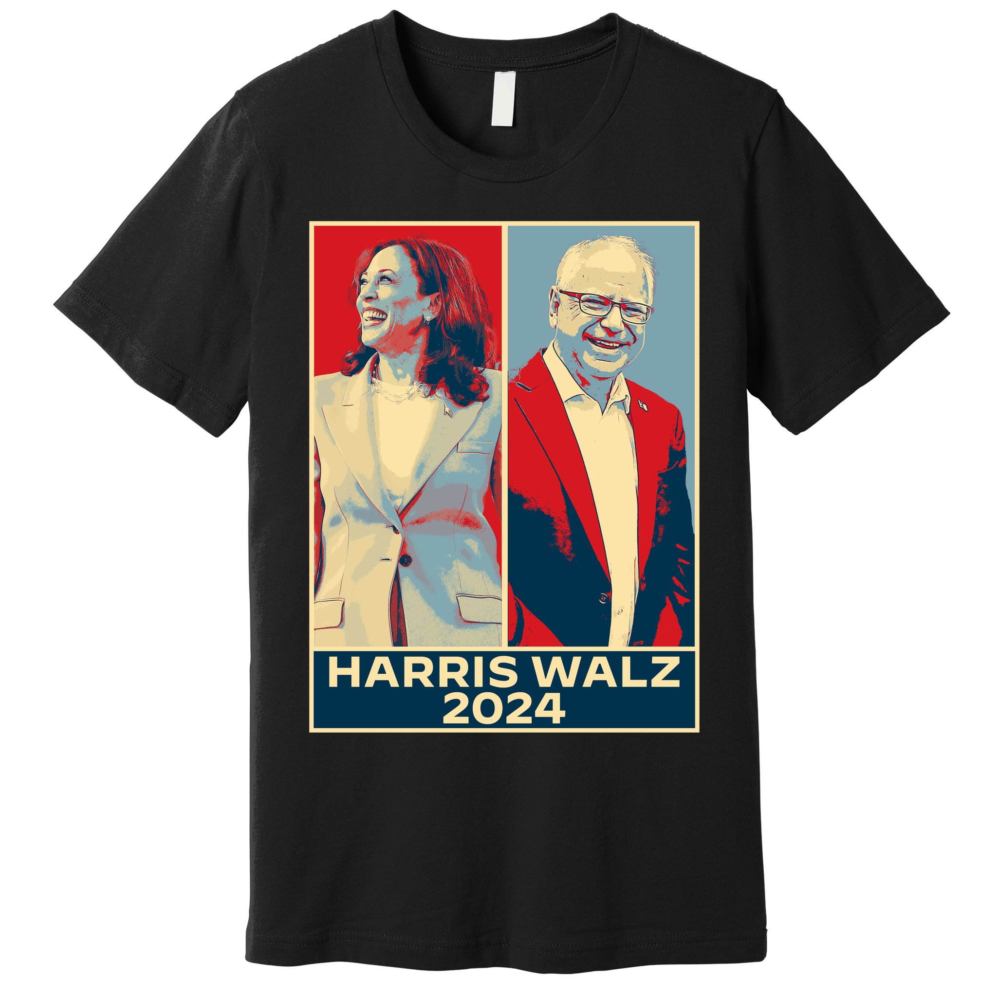 Harris Walz 2024 Kamala Harris Tim Walz For Vp Premium T-Shirt