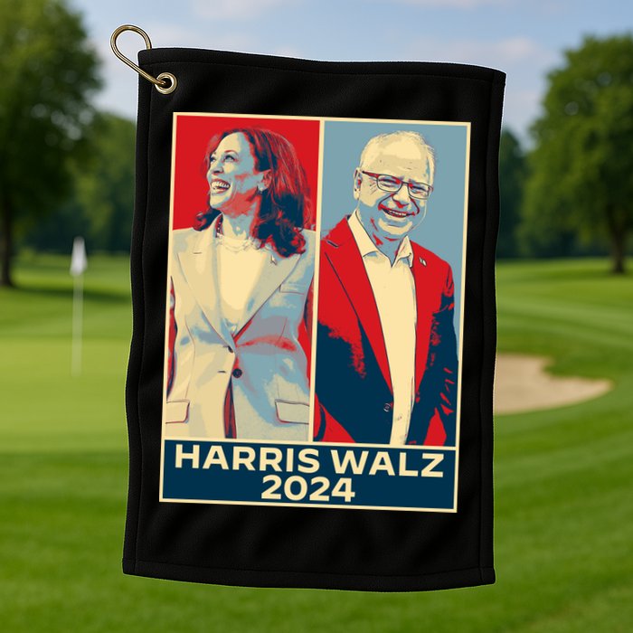 Harris Walz 2024 Kamala Harris Tim Walz For Vp Golf Towel