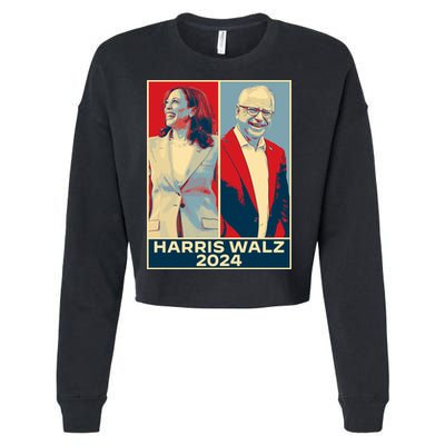 Harris Walz 2024 Kamala Harris Tim Walz For Vp Cropped Pullover Crew