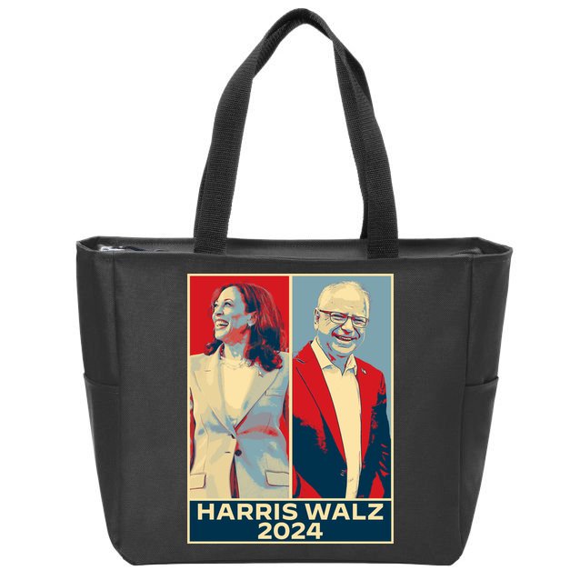 Harris Walz 2024 Kamala Harris Tim Walz For Vp Zip Tote Bag