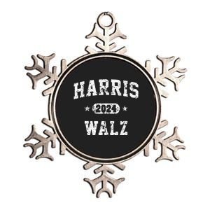 Harris Waltz 2024 For President Kamala Harris Tim Waltz 2024 Metallic Star Ornament