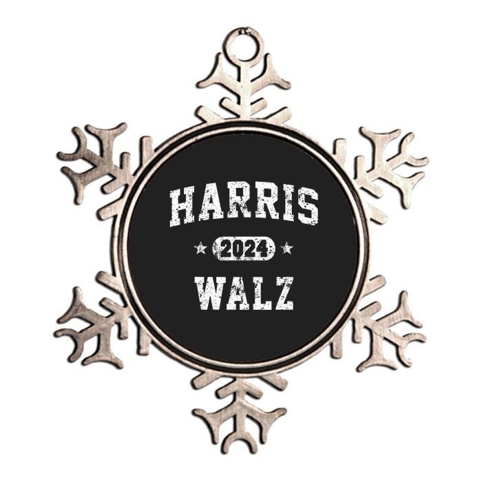 Harris Waltz 2024 For President Kamala Harris Tim Waltz 2024 Metallic Star Ornament