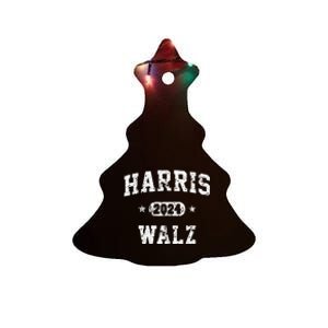 Harris Waltz 2024 For President Kamala Harris Tim Waltz 2024 Ceramic Tree Ornament