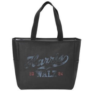 Harris Waltz 2024 Baseball Script Women Harris Waltz 2024 Gift Zip Tote Bag