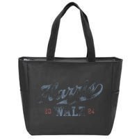 Harris Waltz 2024 Baseball Script Women Harris Waltz 2024 Gift Zip Tote Bag